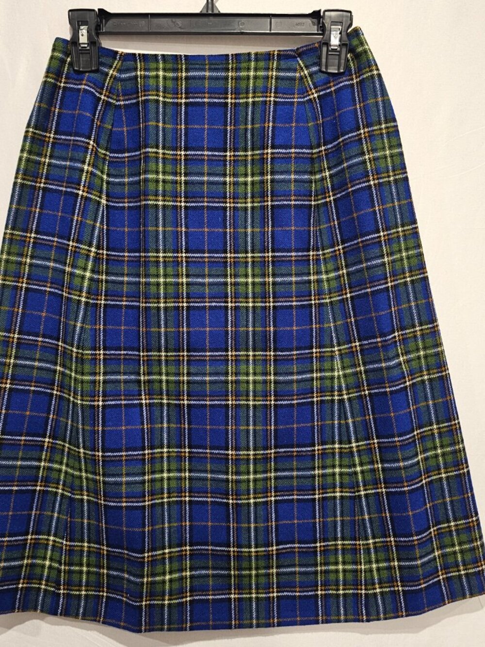 Vintage Pendleton Women's Wool Skirt Suit Size 12 Blue Green Tartan Plaid - Picture 8 of 14
